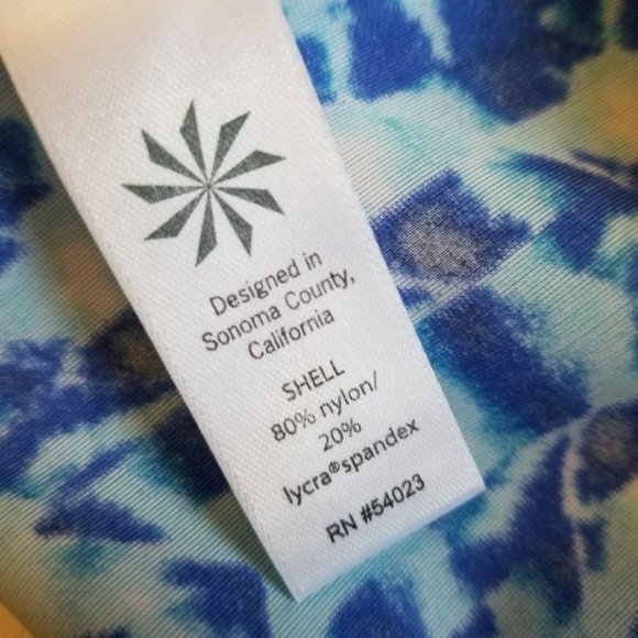 Athleta Tankini High Neck Swim Blue White Size XXS - Picture 5 of 6